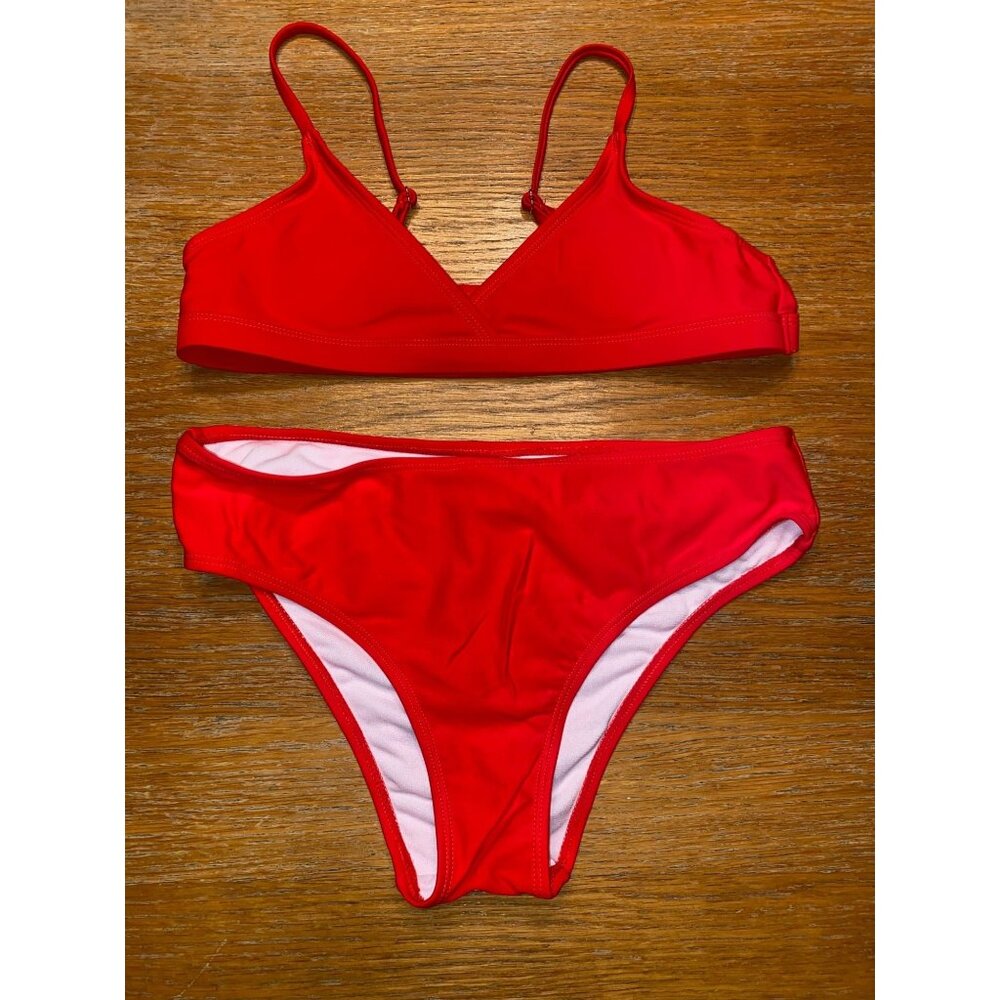 Red Triangle Bikini Set  Swimwear